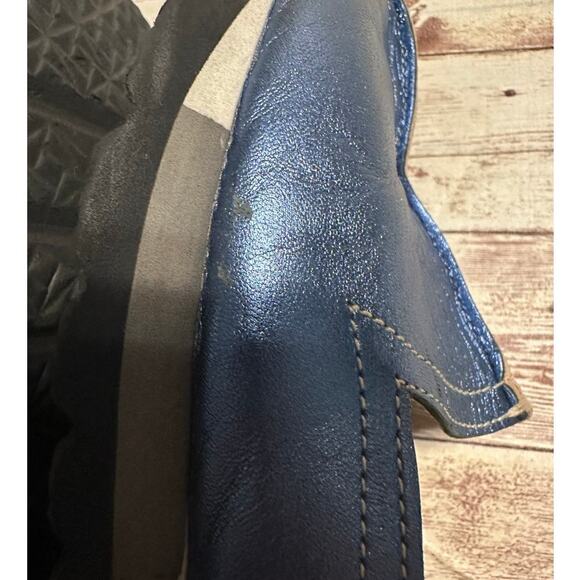 Mayan Roots Handmade Metallic Leather Flats Women's Size 8 Slip On Comfort - Picture 8 of 10